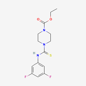 molecular formula C14H17F2N3O2S B4386970 Ethyl 4-[(3,5-difluorophenyl)carbamothioyl]piperazine-1-carboxylate 