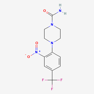 molecular formula C12H13F3N4O3 B4387042 4-[2-Nitro-4-(trifluoromethyl)phenyl]piperazine-1-carboxamide 