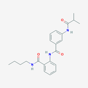 molecular formula C22H27N3O3 B4387049 N-BUTYL-2-[3-(2-METHYLPROPANAMIDO)BENZAMIDO]BENZAMIDE 