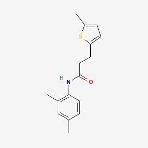 molecular formula C16H19NOS B4387076 N-(2,4-dimethylphenyl)-3-(5-methylthiophen-2-yl)propanamide 