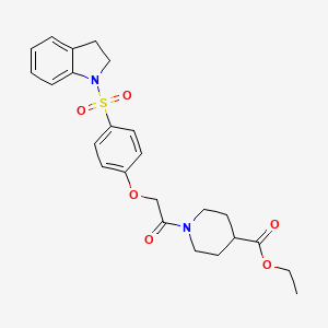 molecular formula C24H28N2O6S B4387250 Ethyl 1-[2-[4-(2,3-dihydroindol-1-ylsulfonyl)phenoxy]acetyl]piperidine-4-carboxylate 