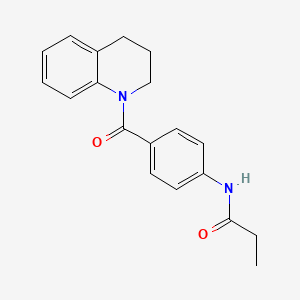 molecular formula C19H20N2O2 B4387258 N-[4-(3,4-dihydro-2H-quinoline-1-carbonyl)phenyl]propanamide 