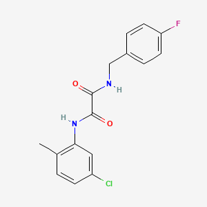molecular formula C16H14ClFN2O2 B4387303 N'-(5-chloro-2-methylphenyl)-N-[(4-fluorophenyl)methyl]oxamide 