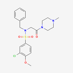 molecular formula C21H26ClN3O4S B4387343 N-BENZYL-3-CHLORO-4-METHOXY-N-[2-(4-METHYLPIPERAZIN-1-YL)-2-OXOETHYL]BENZENE-1-SULFONAMIDE 