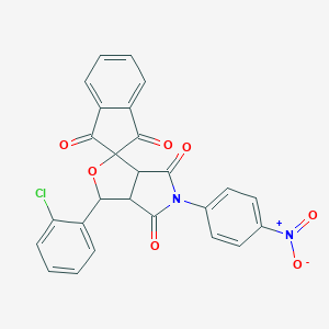 molecular formula C26H15ClN2O7 B438736 1-(2-chlorophenyl)-5-(4-nitrophenyl)spiro[3a,6a-dihydro-1H-furo[3,4-c]pyrrole-3,2'-indene]-1',3',4,6-tetrone CAS No. 313062-78-1