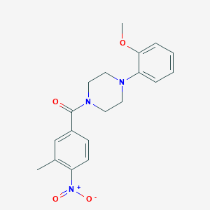 molecular formula C19H21N3O4 B438755 [4-(2-Methoxyphenyl)piperazin-1-yl]-(3-methyl-4-nitrophenyl)methanone CAS No. 303132-92-5