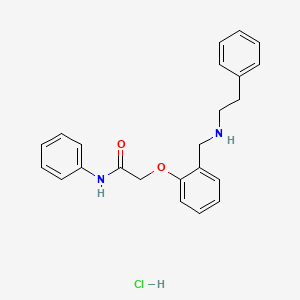 molecular formula C23H25ClN2O2 B4387563 N-phenyl-2-[2-[(2-phenylethylamino)methyl]phenoxy]acetamide;hydrochloride 
