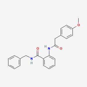 molecular formula C23H22N2O3 B4387580 N-BENZYL-2-[2-(4-METHOXYPHENYL)ACETAMIDO]BENZAMIDE 