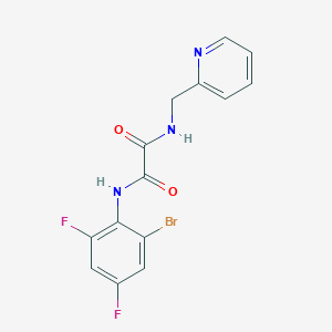 molecular formula C14H10BrF2N3O2 B4387621 N'-(2-bromo-4,6-difluorophenyl)-N-(pyridin-2-ylmethyl)oxamide 