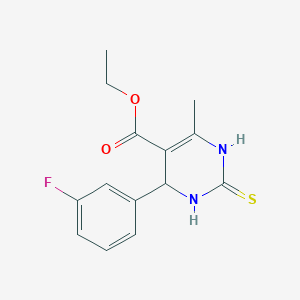 molecular formula C14H15FN2O2S B4387622 Ethyl 4-(3-fluorophenyl)-6-methyl-2-thioxo-1,2,3,4-tetrahydropyrimidine-5-carboxylate 