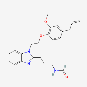 molecular formula C23H27N3O3 B4387648 N-[3-(1-{2-[2-methoxy-4-(prop-2-en-1-yl)phenoxy]ethyl}-1H-1,3-benzodiazol-2-yl)propyl]formamide 