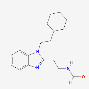 molecular formula C18H25N3O B4387687 N-[2-[1-(2-cyclohexylethyl)benzimidazol-2-yl]ethyl]formamide 