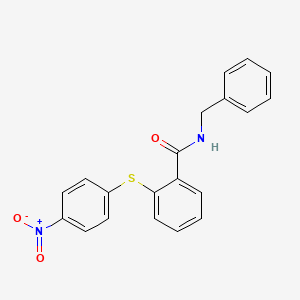 molecular formula C20H16N2O3S B4387696 N~1~-BENZYL-2-[(4-NITROPHENYL)SULFANYL]BENZAMIDE 