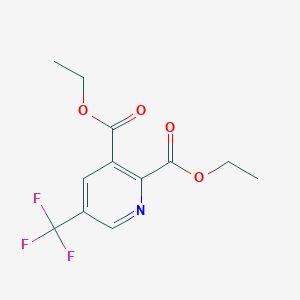 molecular formula C12H12F3NO4 B043877 Diethyl 5-(trifluoromethyl)pyridine-2,3-dicarboxylate CAS No. 120083-60-5
