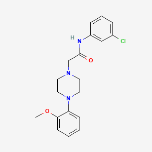 molecular formula C19H22ClN3O2 B4387836 N-(3-chlorophenyl)-2-[4-(2-methoxyphenyl)piperazin-1-yl]acetamide 