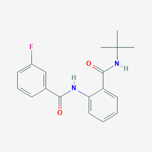 molecular formula C18H19FN2O2 B4387853 N-TERT-BUTYL-2-(3-FLUOROBENZAMIDO)BENZAMIDE 