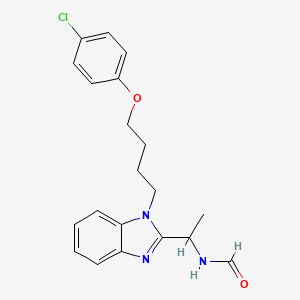molecular formula C20H22ClN3O2 B4387946 N-(1-{1-[4-(4-chlorophenoxy)butyl]-1H-1,3-benzodiazol-2-yl}ethyl)formamide 