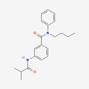 molecular formula C21H26N2O2 B4387986 N-BUTYL-3-(2-METHYLPROPANAMIDO)-N-PHENYLBENZAMIDE 