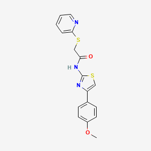 molecular formula C17H15N3O2S2 B4388010 N~1~-[4-(4-METHOXYPHENYL)-1,3-THIAZOL-2-YL]-2-(2-PYRIDYLSULFANYL)ACETAMIDE 