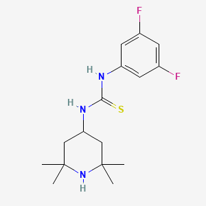 molecular formula C16H23F2N3S B4388021 N-(3,5-DIFLUOROPHENYL)-N'-(2,2,6,6-TETRAMETHYL-4-PIPERIDYL)THIOUREA 