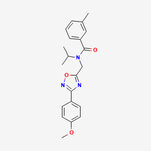 molecular formula C21H23N3O3 B4388041 N-{[3-(4-methoxyphenyl)-1,2,4-oxadiazol-5-yl]methyl}-3-methyl-N-(propan-2-yl)benzamide 