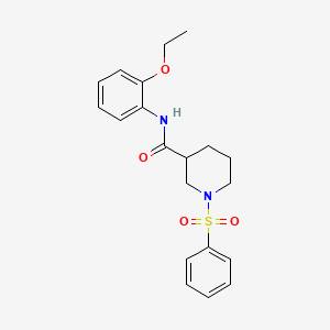 molecular formula C20H24N2O4S B4388139 1-(benzenesulfonyl)-N-(2-ethoxyphenyl)piperidine-3-carboxamide 