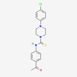 molecular formula C19H20ClN3OS B4388183 N-(4-acetylphenyl)-4-(4-chlorophenyl)piperazine-1-carbothioamide 