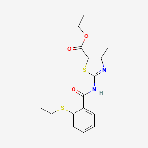 molecular formula C16H18N2O3S2 B4388243 ethyl 2-(2-(ethylthio)benzamido)-4-methylthiazole-5-carboxylate 