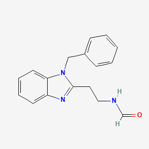 molecular formula C17H17N3O B4388298 N-[2-(1-benzyl-1H-1,3-benzodiazol-2-yl)ethyl]formamide 