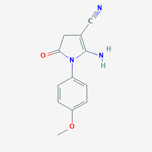 molecular formula C12H11N3O2 B043883 2-Amino-1-(4-methoxy-phenyl)-5-oxo-4,5-dihydro-1H-pyrrole-3-carbonitrile CAS No. 124476-79-5