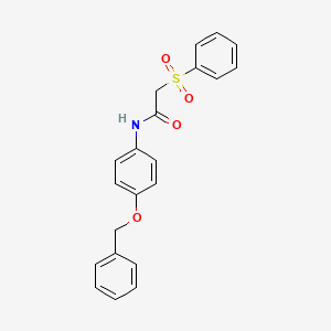 molecular formula C21H19NO4S B4388331 2-(BENZENESULFONYL)-N-[4-(BENZYLOXY)PHENYL]ACETAMIDE 