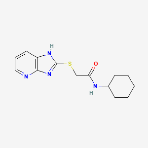 molecular formula C14H18N4OS B4388368 N-CYCLOHEXYL-2-{3H-IMIDAZO[4,5-B]PYRIDIN-2-YLSULFANYL}ACETAMIDE 