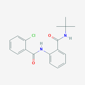 molecular formula C18H19ClN2O2 B4388385 N-TERT-BUTYL-2-(2-CHLOROBENZAMIDO)BENZAMIDE 
