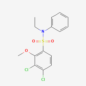 molecular formula C15H15Cl2NO3S B4388476 3,4-dichloro-N-ethyl-2-methoxy-N-phenylbenzene-1-sulfonamide 