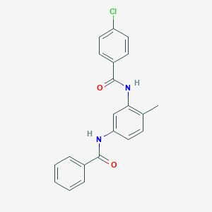 molecular formula C21H17ClN2O2 B4388493 N-(5-benzamido-2-methylphenyl)-4-chlorobenzamide 