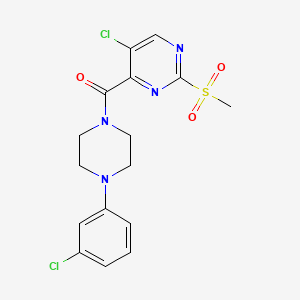 molecular formula C16H16Cl2N4O3S B4388587 (5-Chloro-2-methylsulfonylpyrimidin-4-yl)-[4-(3-chlorophenyl)piperazin-1-yl]methanone 