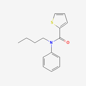 molecular formula C15H17NOS B4388640 N-butyl-N-phenylthiophene-2-carboxamide 