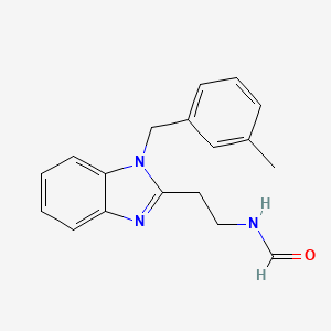 molecular formula C18H19N3O B4388818 N-(2-{1-[(3-METHYLPHENYL)METHYL]-1H-1,3-BENZODIAZOL-2-YL}ETHYL)FORMAMIDE 