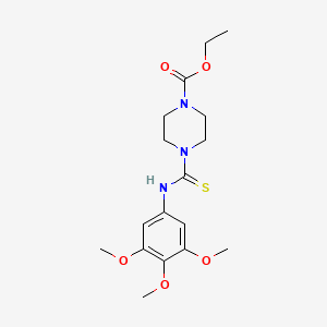 molecular formula C17H25N3O5S B4388819 ETHYL 4-[(3,4,5-TRIMETHOXYANILINO)CARBOTHIOYL]TETRAHYDRO-1(2H)-PYRAZINECARBOXYLATE 