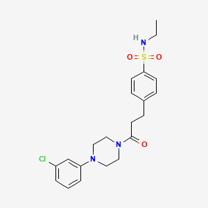 molecular formula C21H26ClN3O3S B4388994 4-[3-[4-(3-Chlorophenyl)-1-piperazinyl]-3-oxopropyl]-N-ethylbenzenesulfonamide CAS No. 889957-84-0