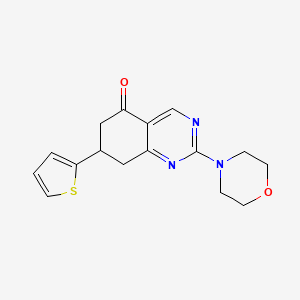 molecular formula C16H17N3O2S B4389083 2-(morpholin-4-yl)-7-(thiophen-2-yl)-7,8-dihydroquinazolin-5(6H)-one 