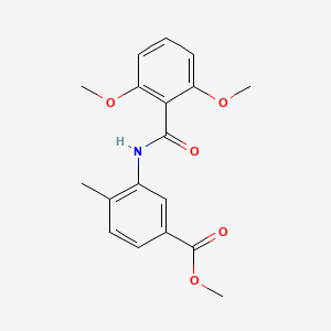 molecular formula C18H19NO5 B4389227 METHYL 3-(2,6-DIMETHOXYBENZAMIDO)-4-METHYLBENZOATE 