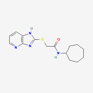 molecular formula C15H20N4OS B4389461 N-CYCLOHEPTYL-2-{3H-IMIDAZO[4,5-B]PYRIDIN-2-YLSULFANYL}ACETAMIDE 