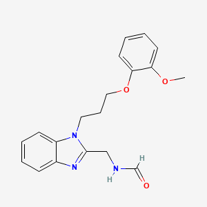 molecular formula C19H21N3O3 B4389466 N-({1-[3-(2-METHOXYPHENOXY)PROPYL]-1H-1,3-BENZODIAZOL-2-YL}METHYL)FORMAMIDE 