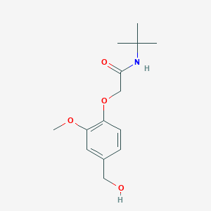 molecular formula C14H21NO4 B4389546 N-tert-butyl-2-[4-(hydroxymethyl)-2-methoxyphenoxy]acetamide 