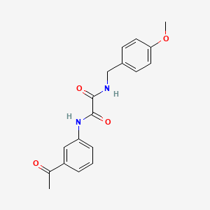 molecular formula C18H18N2O4 B4389590 N'-(3-acetylphenyl)-N-[(4-methoxyphenyl)methyl]oxamide 