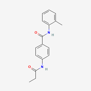 molecular formula C17H18N2O2 B4389618 N-(2-methylphenyl)-4-(propanoylamino)benzamide 