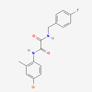molecular formula C16H14BrFN2O2 B4389686 N'-(4-bromo-2-methylphenyl)-N-[(4-fluorophenyl)methyl]oxamide 