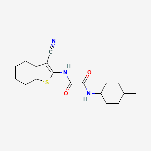 molecular formula C18H23N3O2S B4389698 N'-(3-cyano-4,5,6,7-tetrahydro-1-benzothiophen-2-yl)-N-(4-methylcyclohexyl)oxamide 
