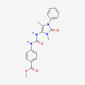 molecular formula C20H20N4O4 B4389721 Methyl 4-[(3,5-dimethyl-2-oxo-1-phenylimidazol-4-yl)carbamoylamino]benzoate 